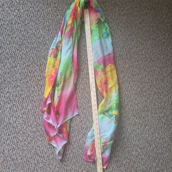 Large Neon Butterfly Scarf - Picture 4 of 8